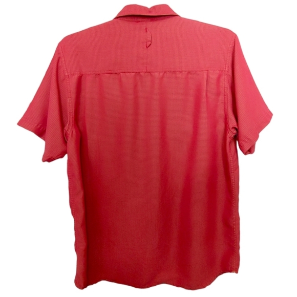 The North Face Rust Orange Modal Short Sleeve Collared Button Down Size Large - Picture 2 of 7
